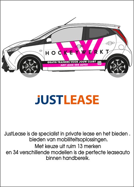 De partnerpagina van Justlease en HockeyWerkt, Lease een auto en verdien een trainer voor jouw club! 